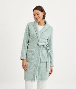 Robe Curto em Fleece com Textura