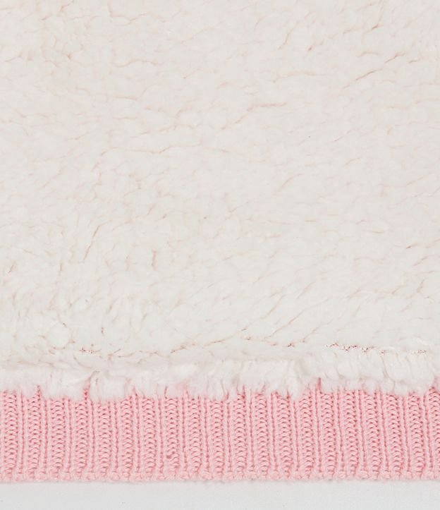 Campera Infantil en Tricô con Forro en Fleece y Estampado de Lunares - Talle 1 a 5 años Rosado 4