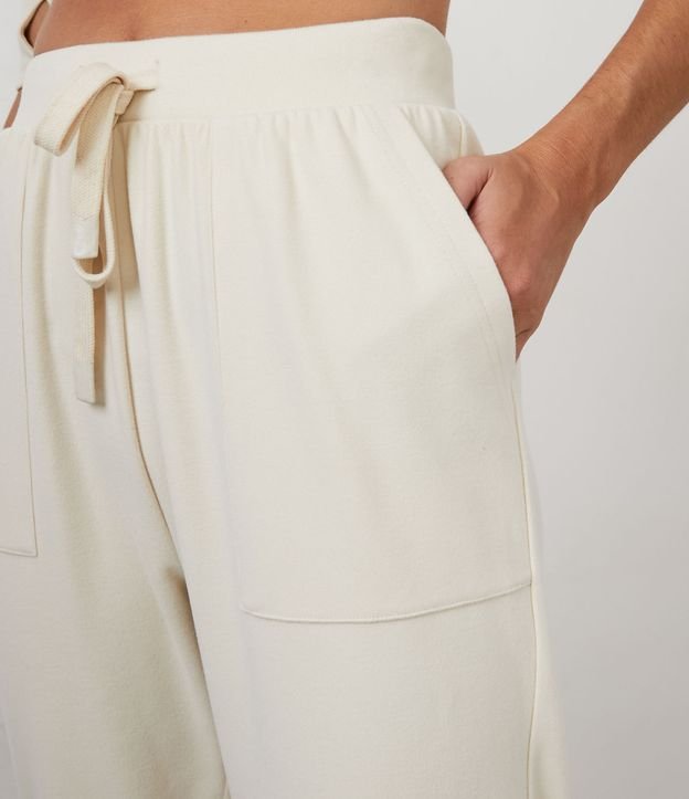 Pantalón Jogger con Lazo en la Cintura Off White 4