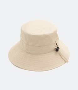 Chapéu Bucket em Algodão com Aba Grande e Regulador