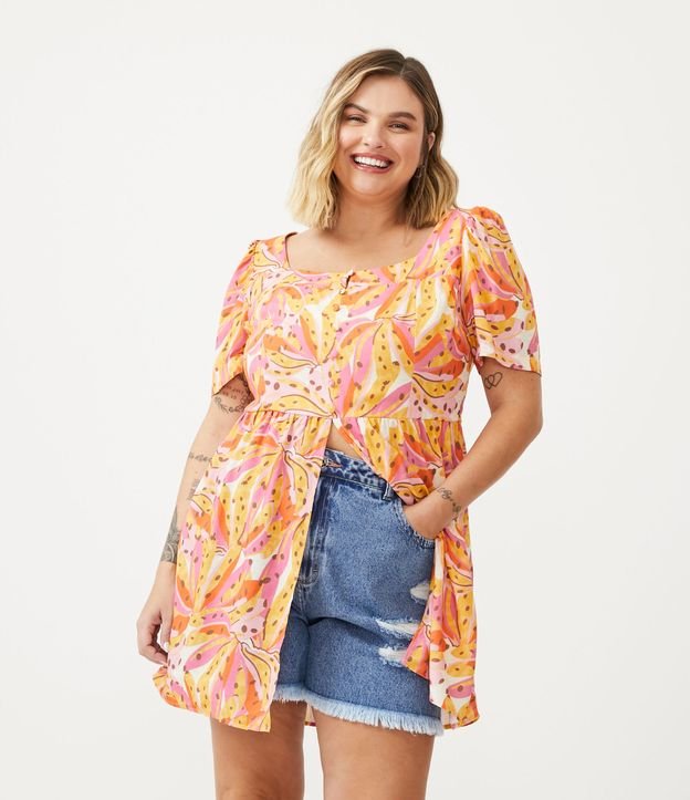 Blusas alongadas plus store size