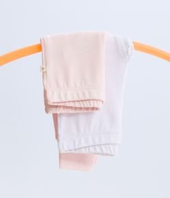 Kit 02 Calças Infantis com Punho Largo- Tam RN a 12 meses
