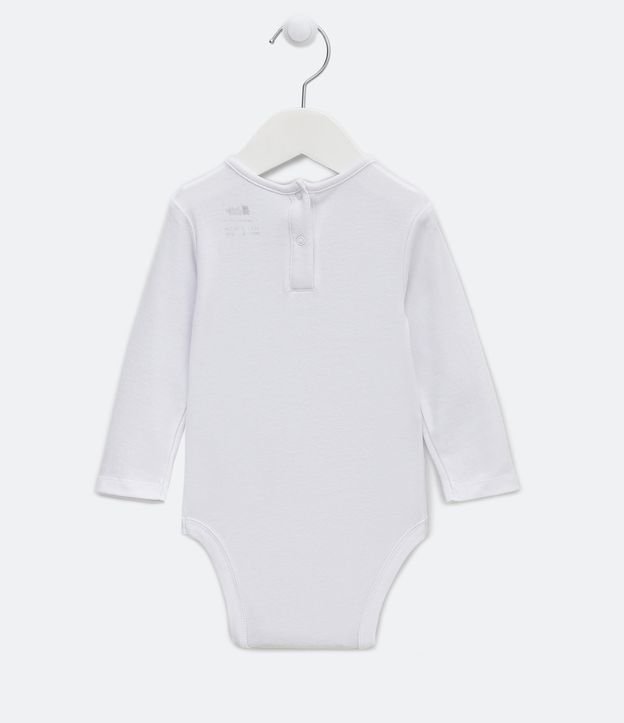 Body Infantil con Encaje Doble en el Pecho - Talle RN a 24 meses Blanco 2