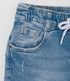 Imagem miniatura do produto Pantalón Infantil Jeans con Desgastes y Cordón - Talle 5 a 14 años Azul 4