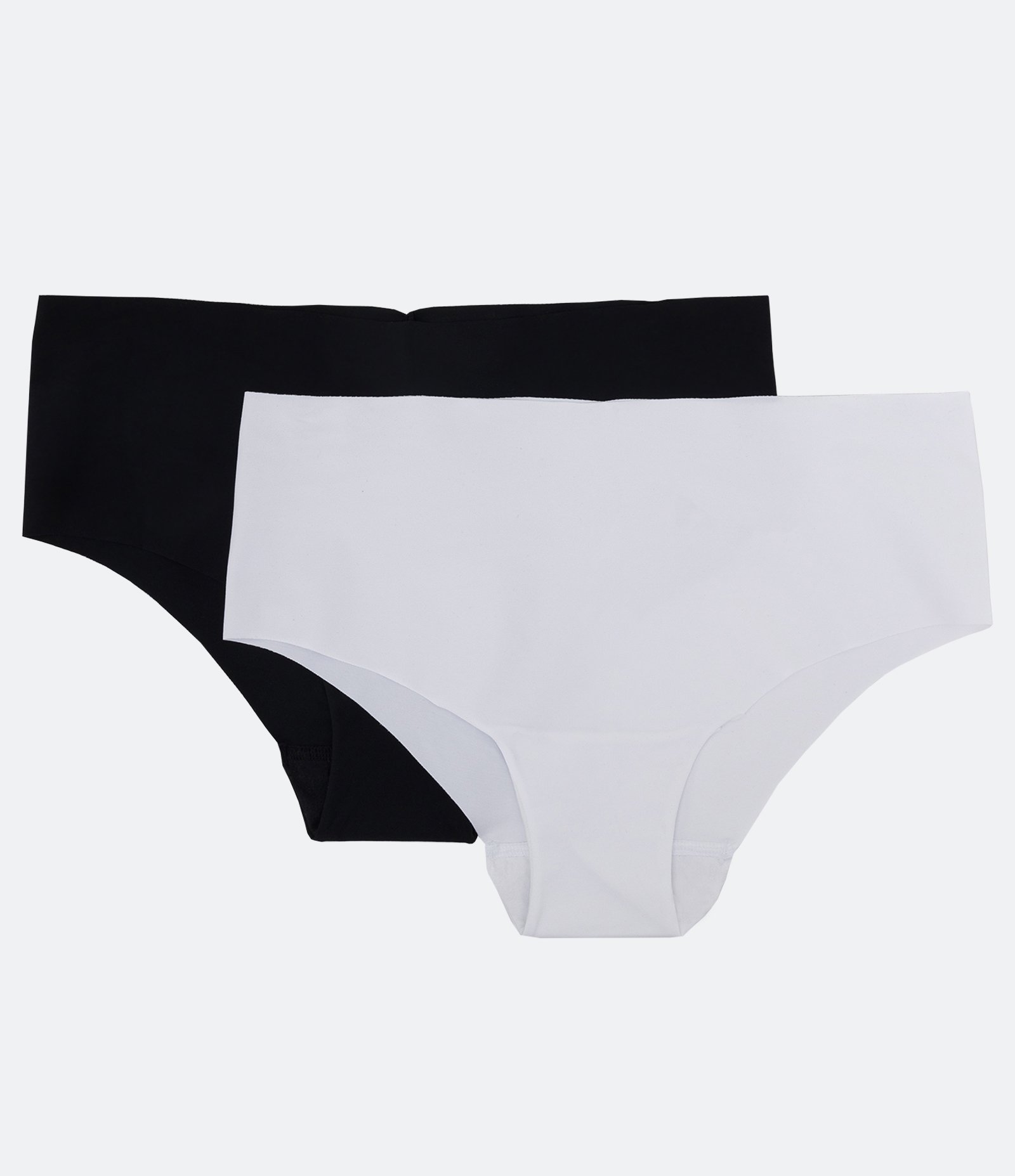 Kit 02 Calcinhas Boyshort em Microfibra com Corte a Laser Trifil Preto/ Branco 1