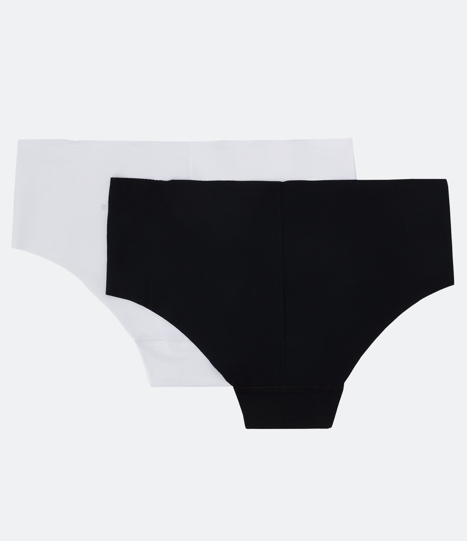 Kit 02 Calcinhas Boyshort em Microfibra com Corte a Laser Trifil Preto/ Branco 2