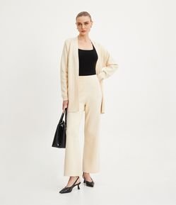 Calça Pantacourt em Tricô