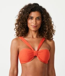 Biquíni Top Bandeau em Poliamida Texturizado