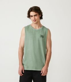 Regata em Algodão com Estampa em Lettering