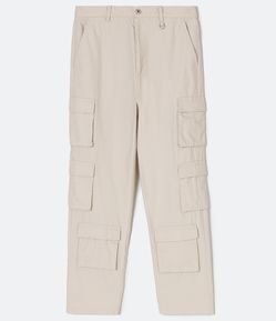 Calça Baggy em Sarja com Bolsos