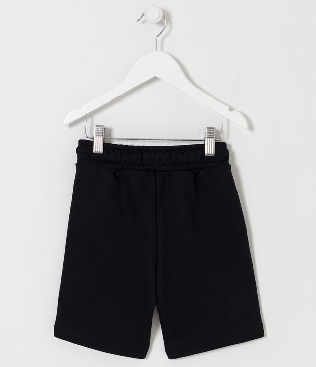 Bermuda Infantil con Estampado Laterales - Talle 5 a 14 años Negro 2