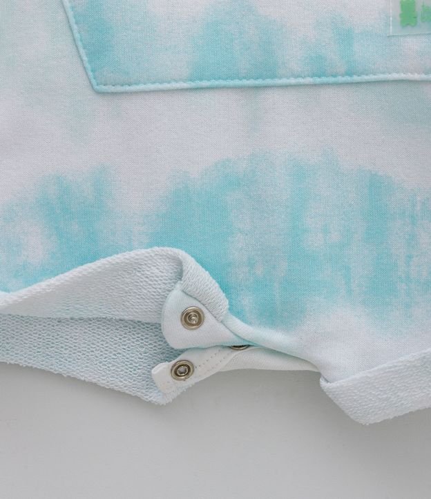Peto Infantil Tie Dye con Bolsillo Canguro - Talle 6 a 18 meses Blanco 4