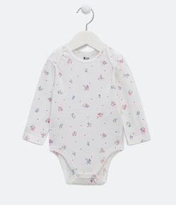 Body Infantil con Estampado de Florzitas - Talle RN a 18 meses