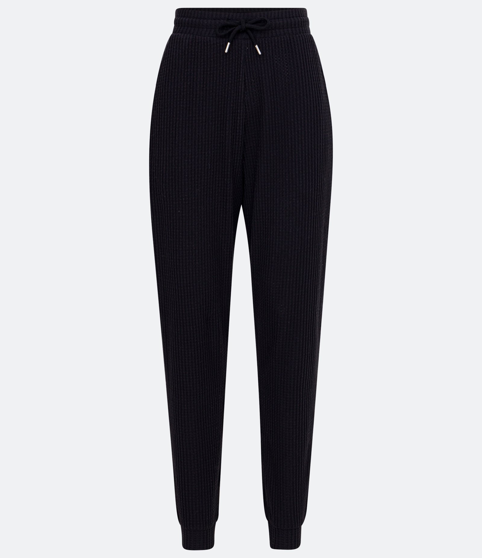 Calça de Pijama Jogger em Tricô com Textura e Amarração no Cós Preto 5