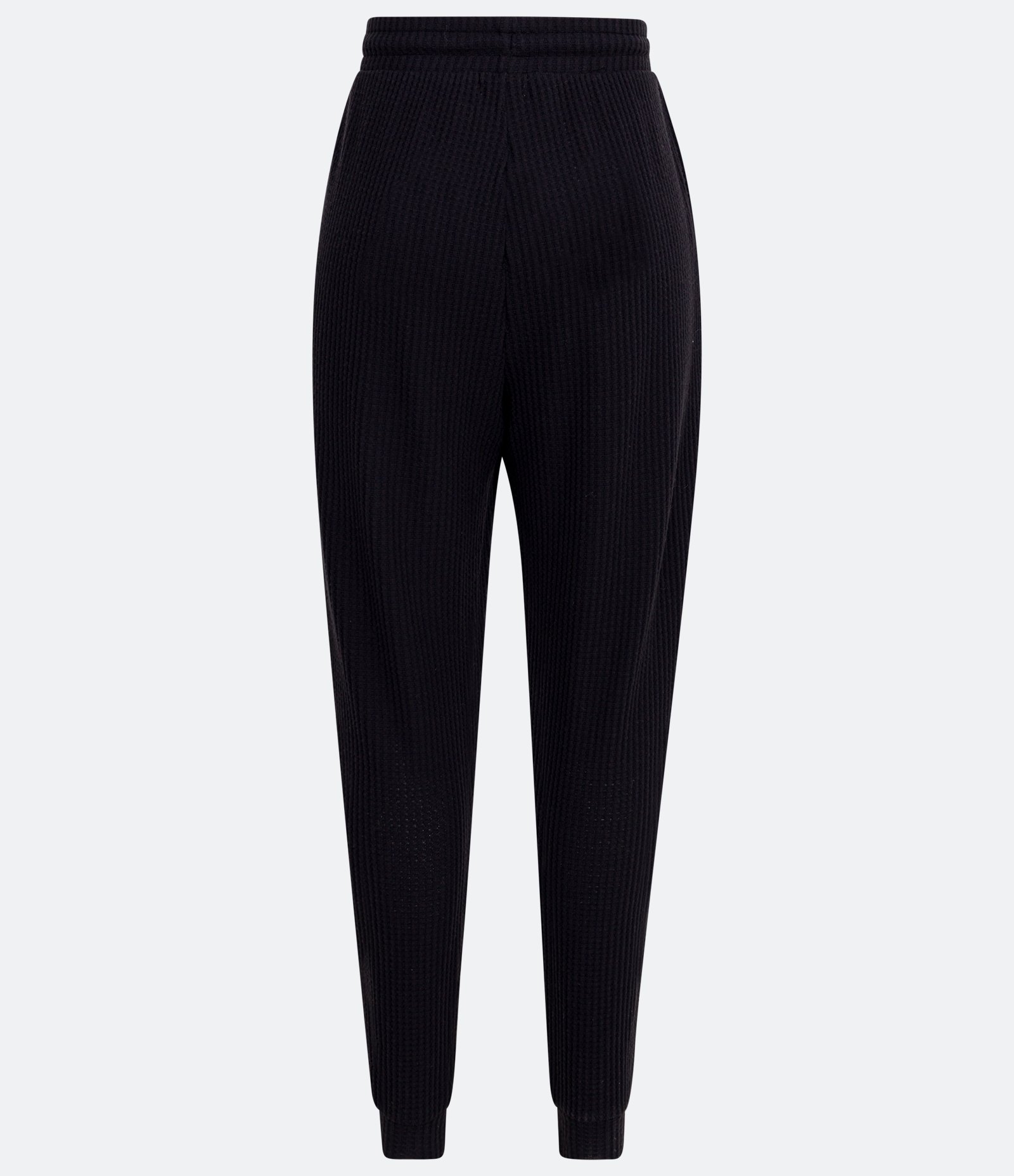 Calça de Pijama Jogger em Tricô com Textura e Amarração no Cós Preto 6