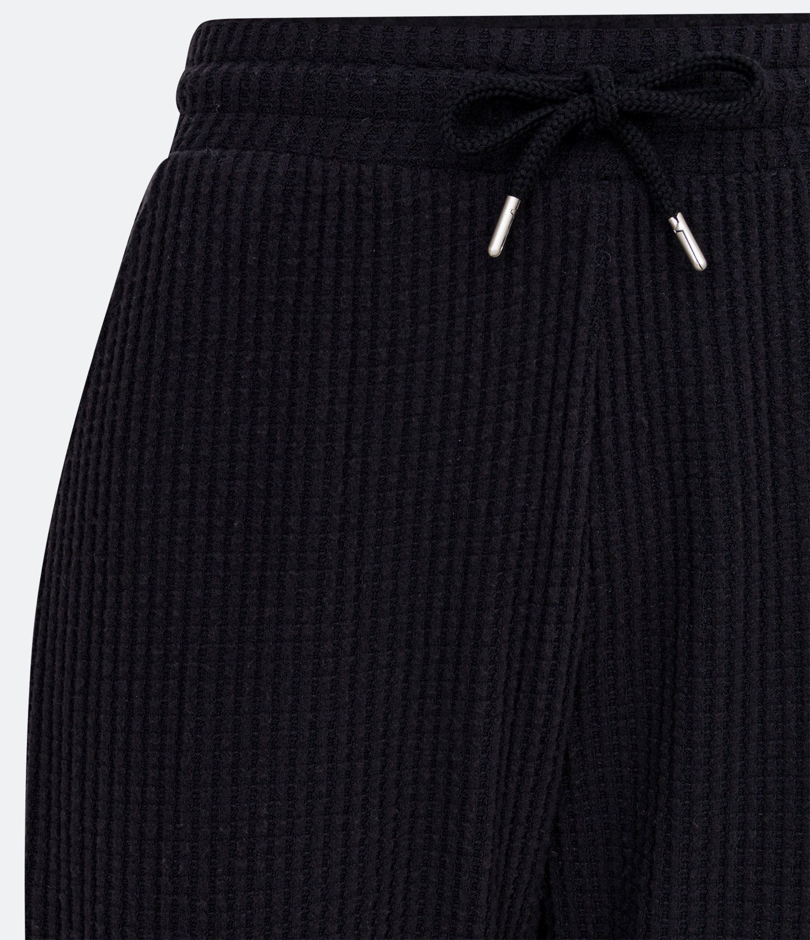 Calça de Pijama Jogger em Tricô com Textura e Amarração no Cós Preto 7