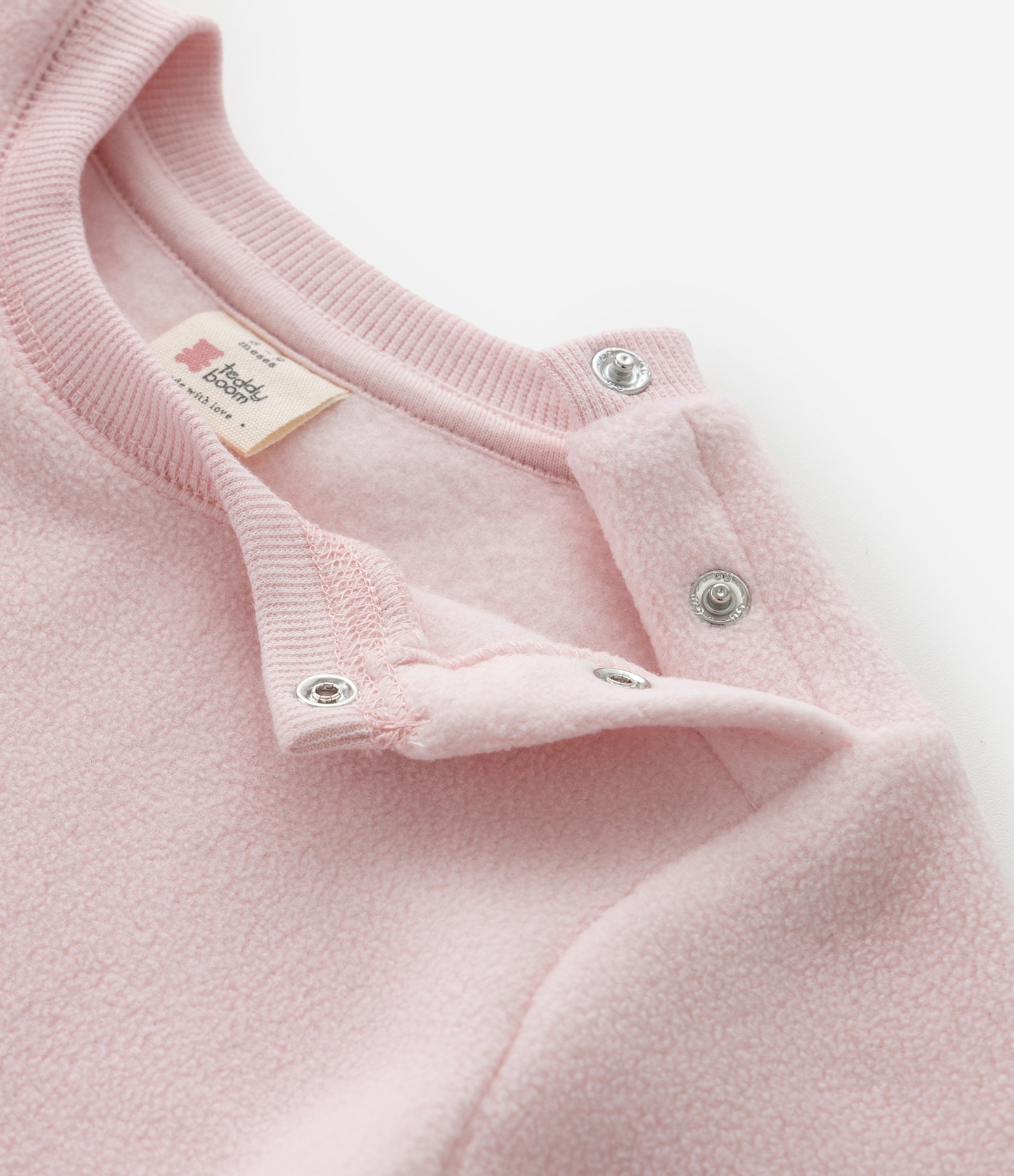 Blusão Fechado Infantil com Botões no Ombro e Etiqueta Aplicada - Tam RN a 18 meses Rosa 6