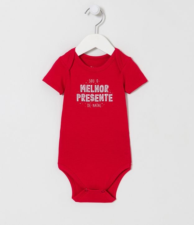 Body Infantil Estampa Sou o Melhor Presente de Natal - Tam RN a 24 meses