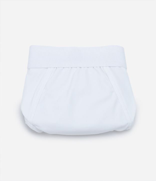 Cueca Slip em Poliamida com Cós Elástico Mash Branco 2