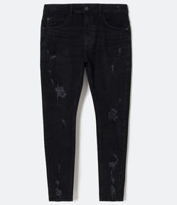 Calça Super Skinny Jeans com Rasgos Destroyed