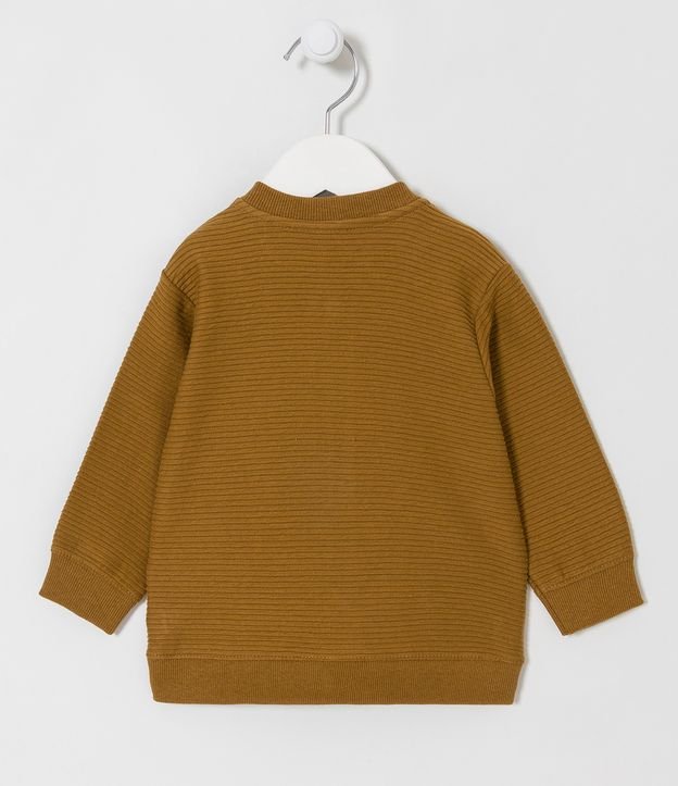 Campera Bomber Infantil con Textura y Cremallera - Talle 6 a 18 meses Marrón 2