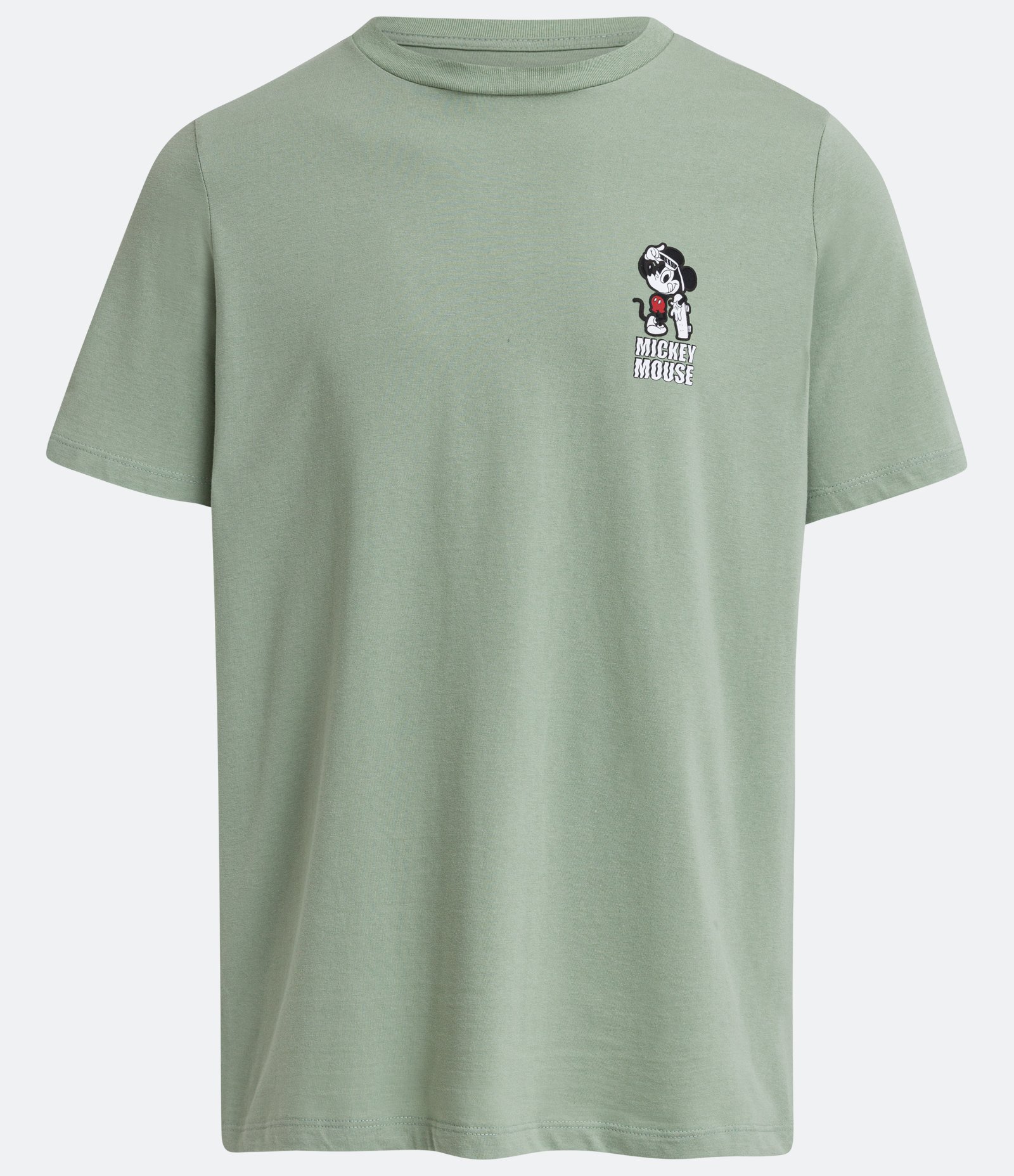 Camiseta em Meia Malha com Estampa do Mickey de Skate Verde 1