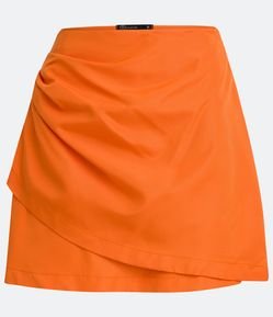 Saia Curta em Tafeta com Franzido