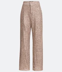 Calça Cenoura em Malha com Paetês