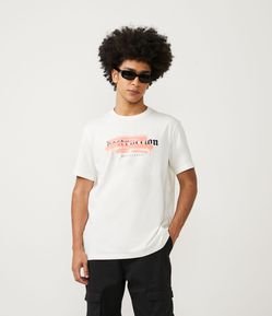 Camiseta Easy em Meia Malha com Lettering Destruction