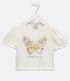 Imagem miniatura do produto Blusa Infantil Estampado Mariposa de Lentejuelas - Talle 5 a 14 años Blanco 1