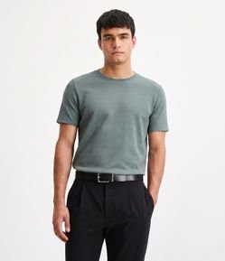 Camiseta Slim em Algodão Peruano com Textura Canelada