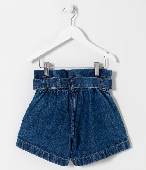 Short Clochard Infantil Jeans con Cinturón y Hebilla de Corazón - Talle 5 a 14 años Azul 2