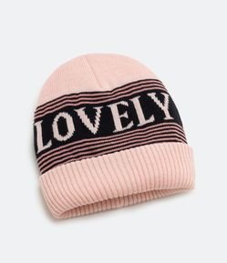 Touca Infantil com Lettering Lovely Bordado