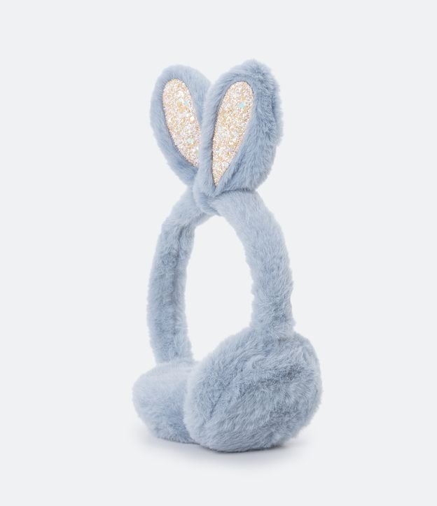 Protetor de Orelhas Infantil Peludinho de Coelhinho com Glitter