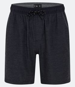 Bermuda de Passeio em Poliamida com Textura e Cós Elástico