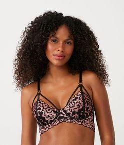 Sutiã sem Bojo em Renda com Tiras Diferenciadas