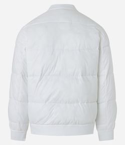 Jaqueta Slim Ultraleve em Sarja com Zíper e Gomos