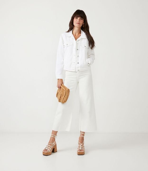 Campera Básica en Sarga Blanco 2