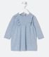 Imagem miniatura do produto Vestido Infantil de Lunares con Volados - Talle 0 a 18 meses Azul 1