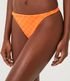 Imagem miniatura do produto Bikini Bombacha Colaless en Poliamida con Estampado Cuadrillé Texturizada Naranja 1