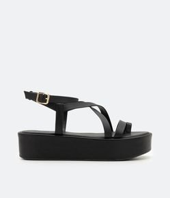 Sandália Tira Larga com Salto Flatform