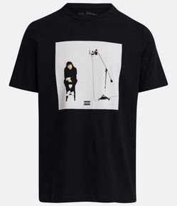 Camiseta Regular em Meia Malha com Estampa Photoprint Jack Harlow