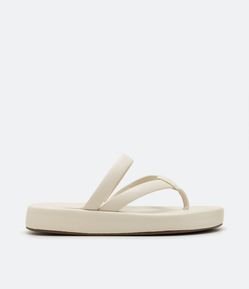 Sandália Rasteira Flatform com Tiras de Dedo