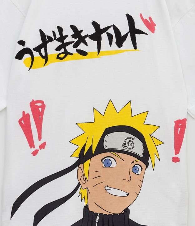 Remera Oversized Infantil Estampado Naruto - Talle 5 a 14 años Blanco 3