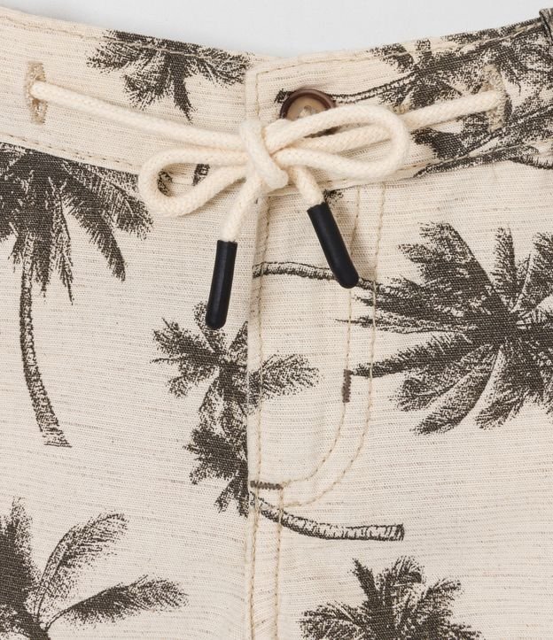 Bermuda Infantil Estampado Coqueiros - Talle 1 a 4 años Off White 3