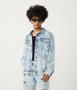 Jaqueta Jens Trucker com Silk em Lettering