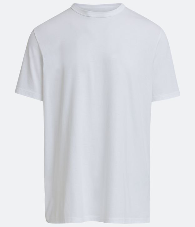 Camiseta Comfort em Algodão Pima com Manga Curta Branco 1