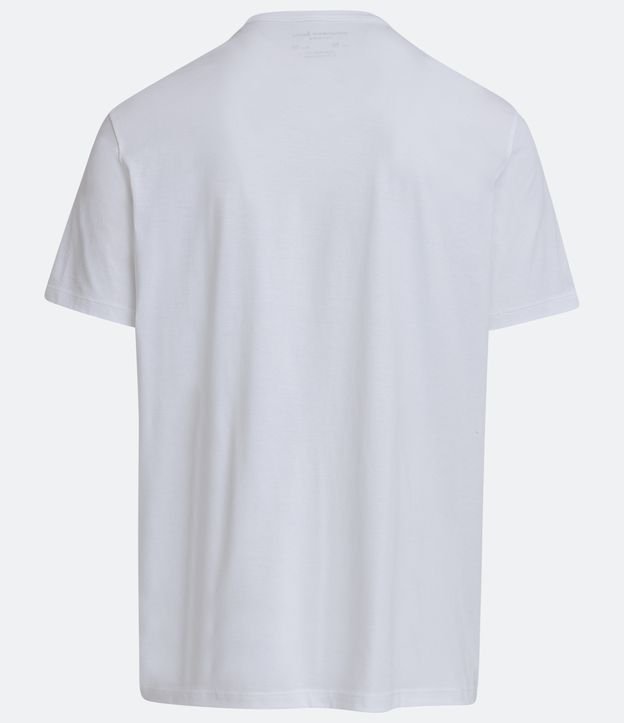 Camiseta Comfort em Algodão Pima com Manga Curta Branco 2