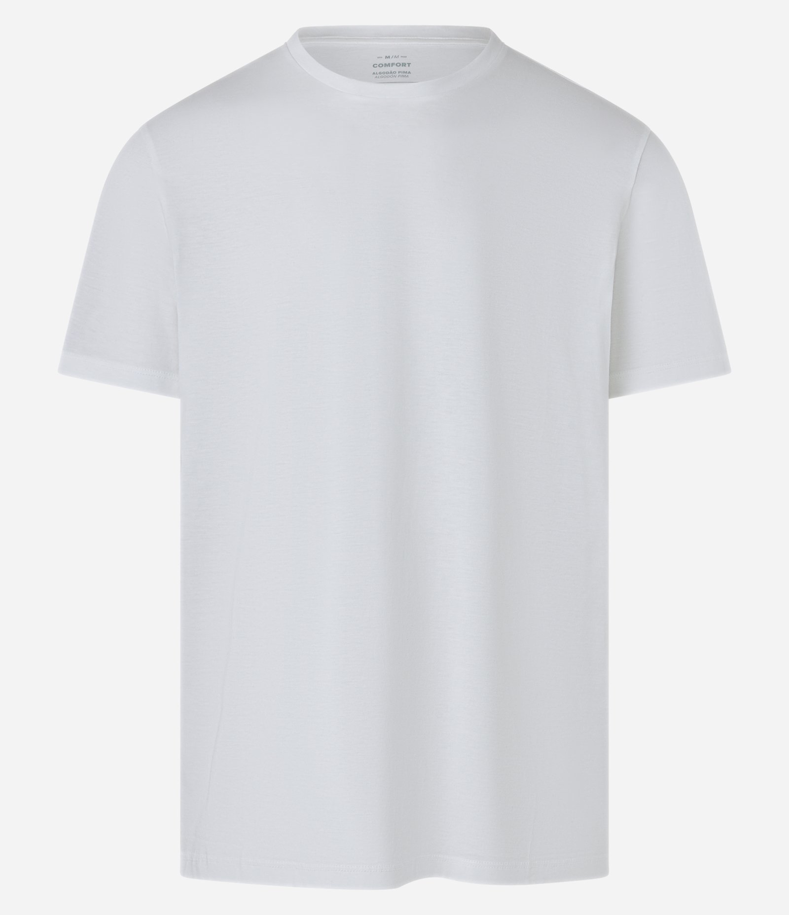 Camiseta Comfort Perfomance em Algodão Pima Branco 4