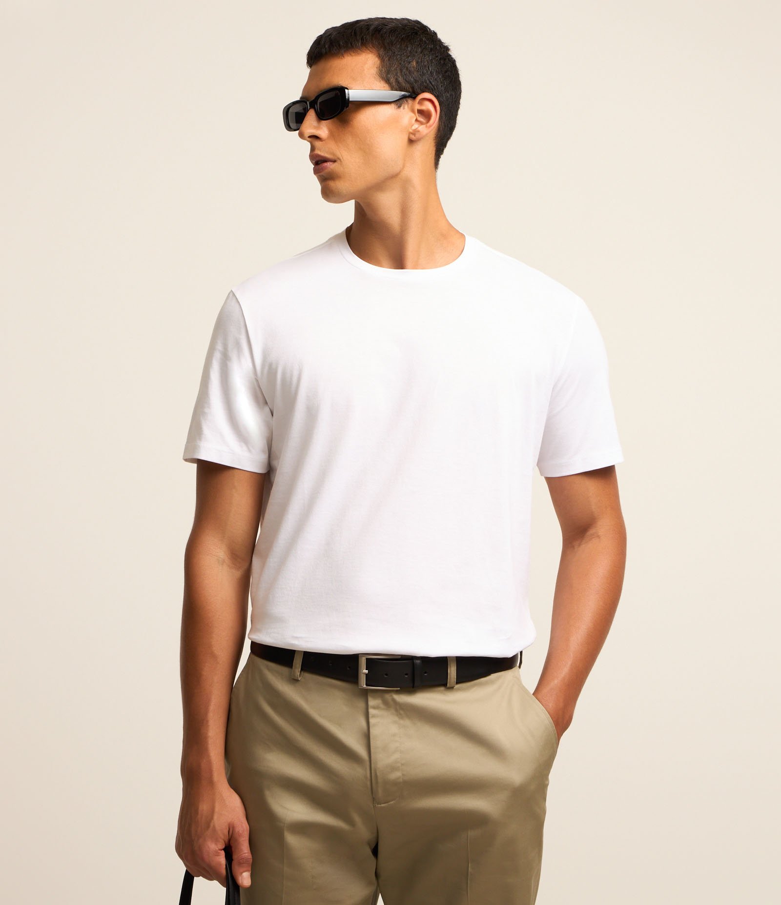 Camiseta Comfort Perfomance em Algodão Pima Branco 1